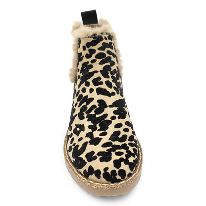 Elaine - Botas Chelsea estampadas de leopardo para mujer