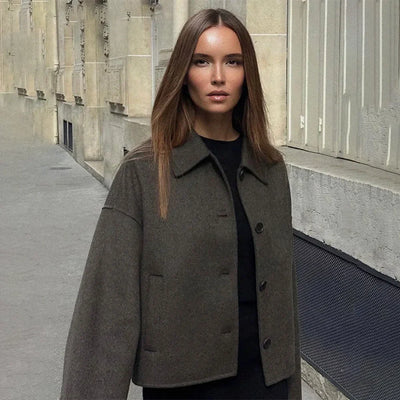 Chaqueta soft cuello alto - Irvène