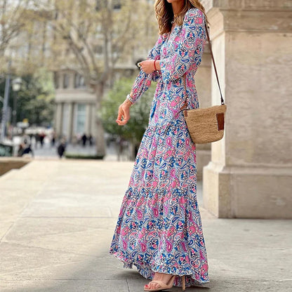 Maxi Vestido de Paisley Bohemio Amara