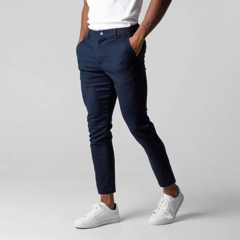 Omel - Pantalones Business Slim Gris Hombre