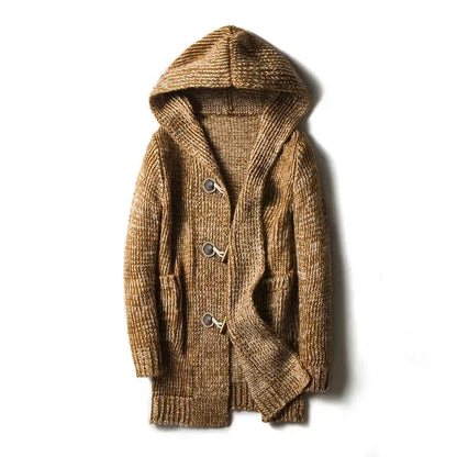 Cardigan de punto grueso con capucha para hombre - Marlow