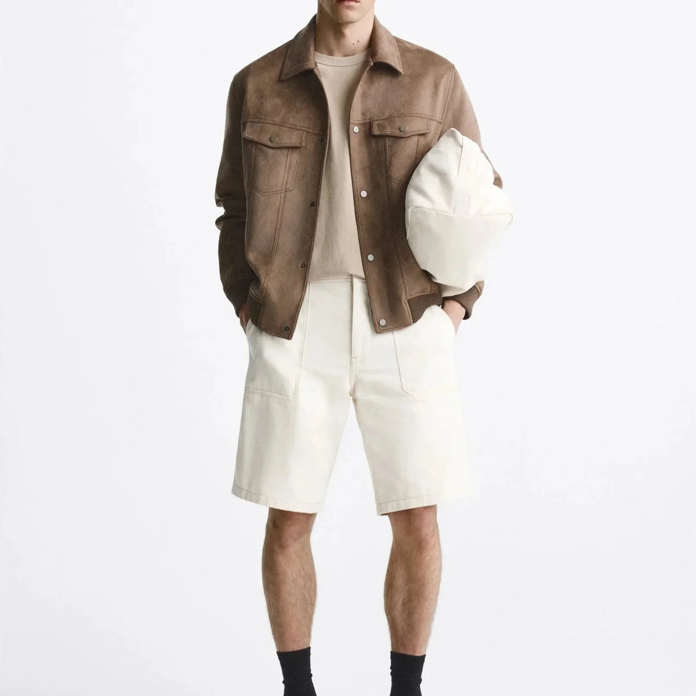 Chaqueta para hombre efecto ante - Marceau