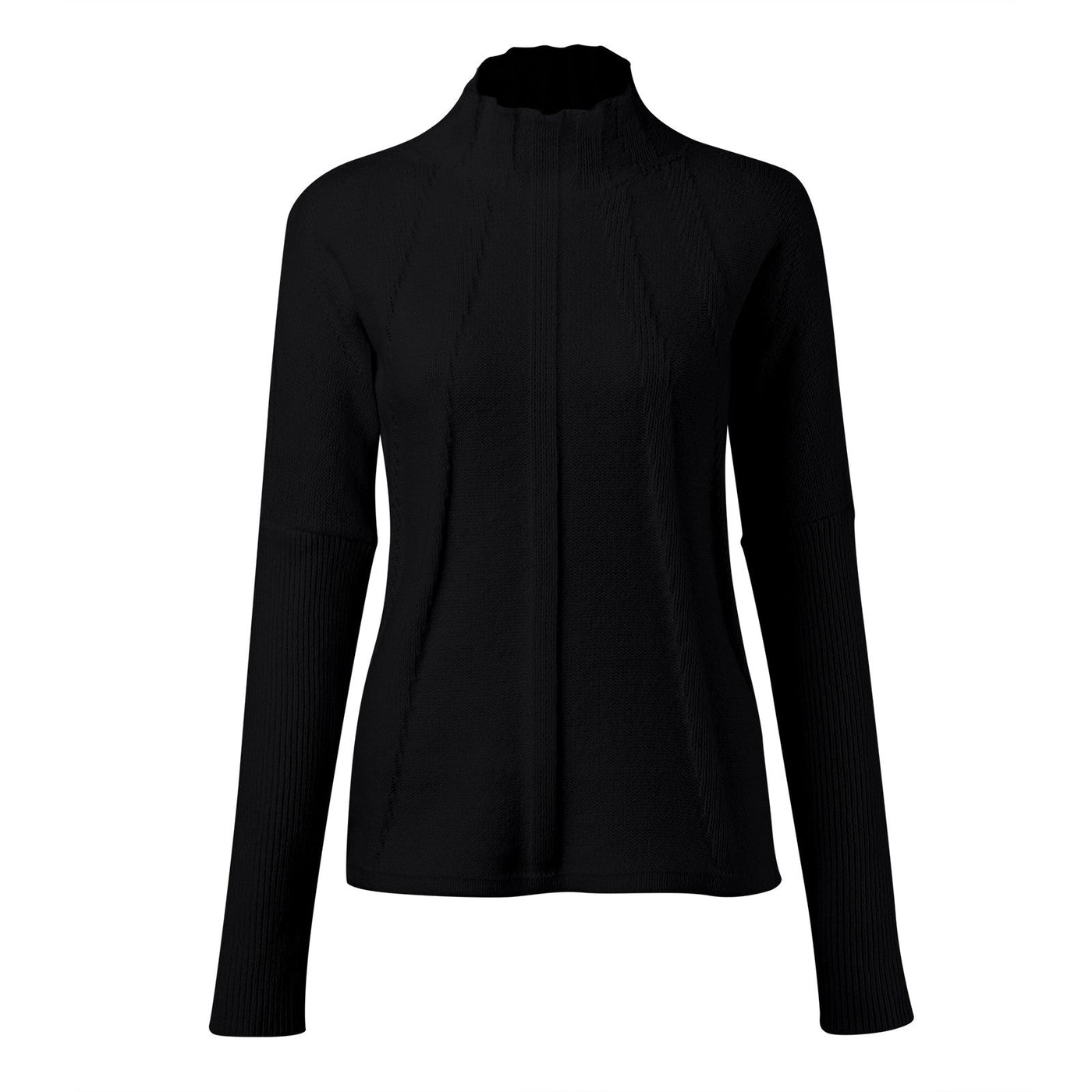 Elen - Jersey de cuello alto con elegantes pliegues