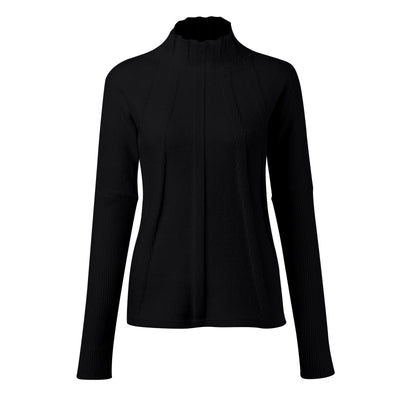 Elen - Jersey de cuello alto con elegantes pliegues