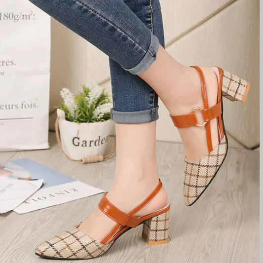 Zapato de tacón medio Slingback - Regina