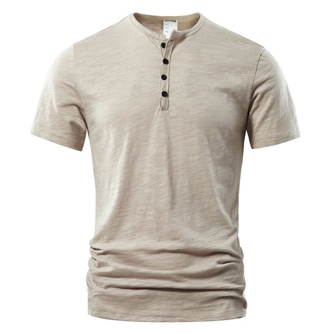 Camiseta Henley para hombre - Casual y clásica