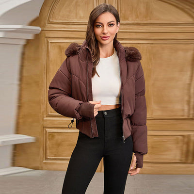 Chaqueta corta para mujer con capucha - Avenil