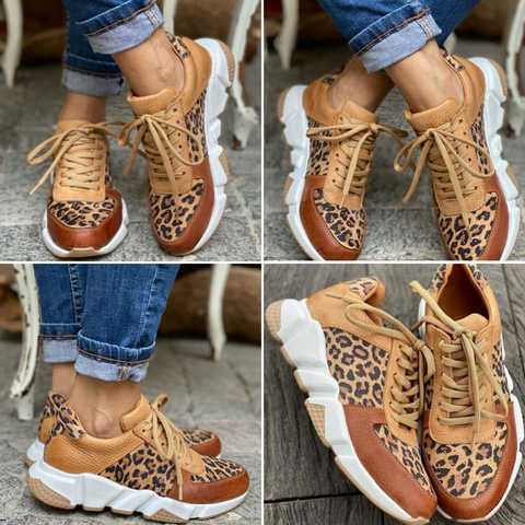 Claire - Elegantes zapatillas de mujer con estampado de leopardo y comodidad ligera