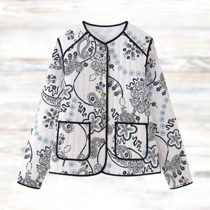 Luciana - Chaqueta vintage con estampado floral