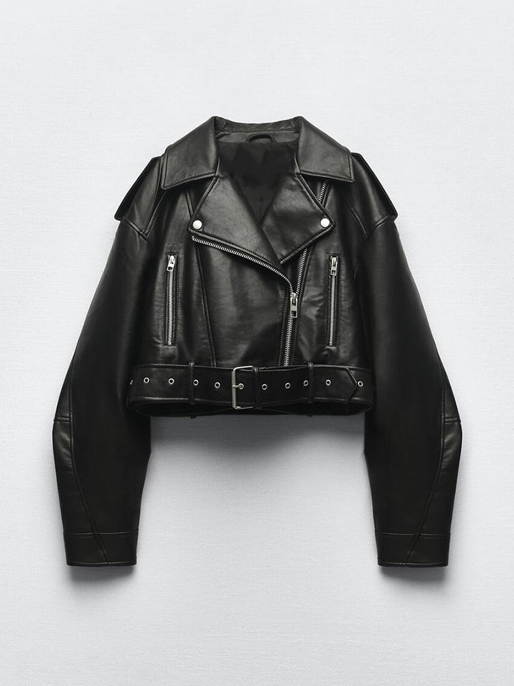 Florencia - Chaqueta de estilo vintage en piel vegana