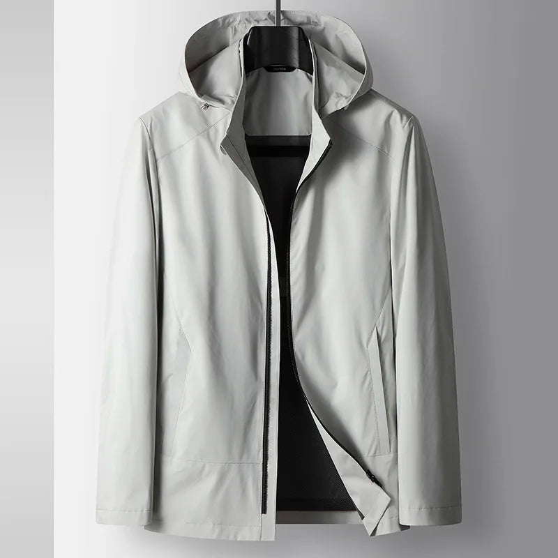Chaqueta impermeable con capucha para hombre - Nadir