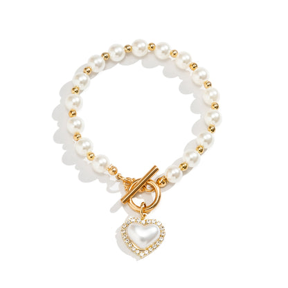 Chloe - Pulsera elegante con encanto de perlas