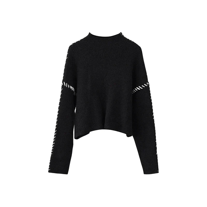 Gabrielle - Jersey de punto acanalado con detalle de cordones en el lateral