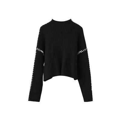 Gabrielle - Jersey de punto acanalado con detalle de cordones en el lateral