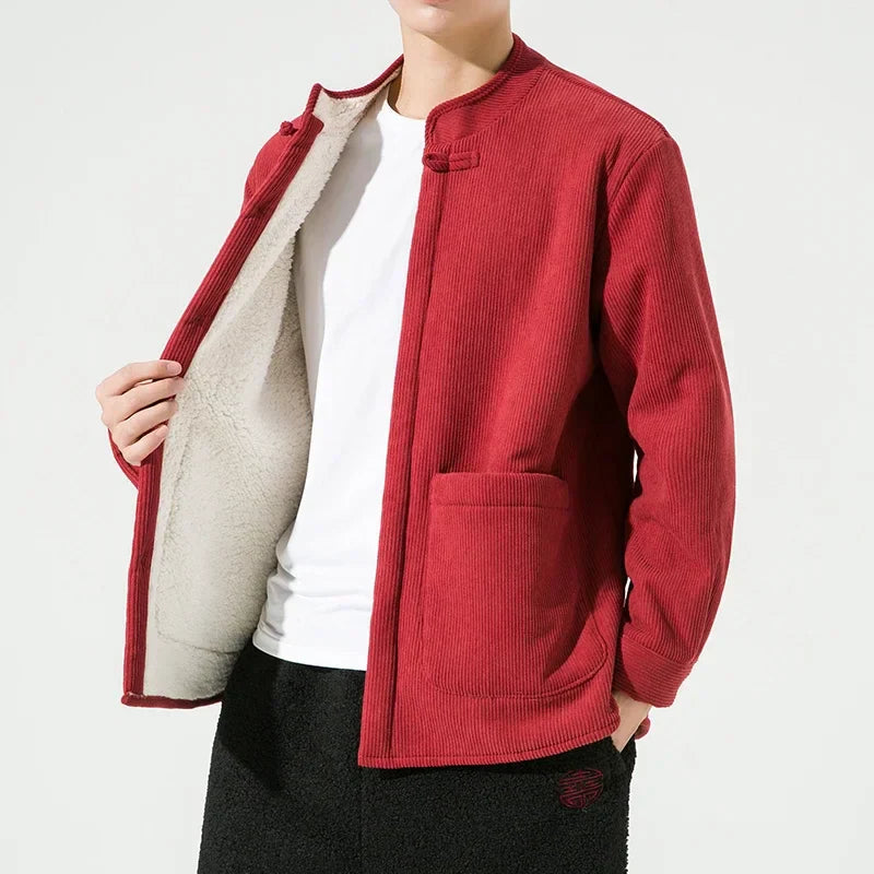 Chaqueta de pana ligera con bolsillos grandes para hombre - Boaz