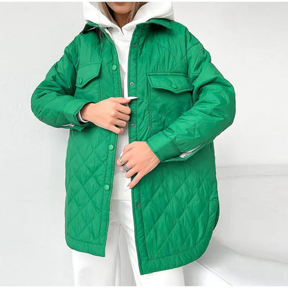 Aurora - Chaqueta acolchada clásica con botones de presión