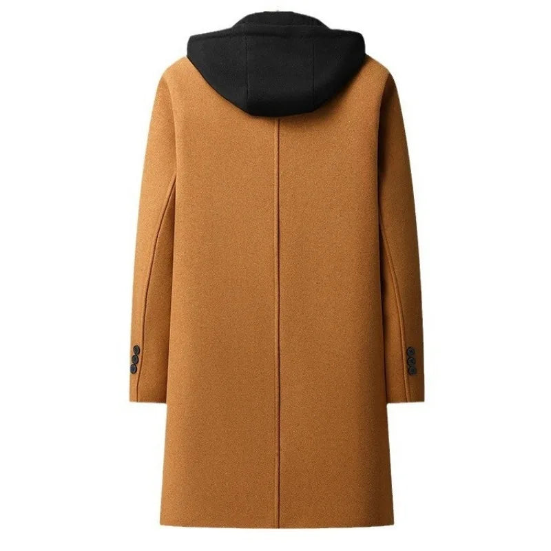Abrigo largo con capucha desmontable para hombre - Alfred