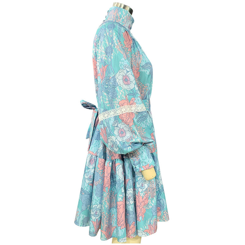 Malyna - Minivestido con estampado moderno