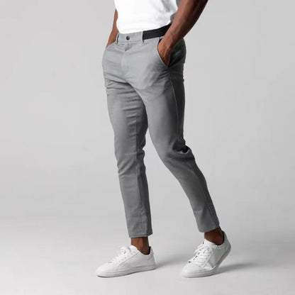 Omel - Pantalones Business Slim Gris Hombre