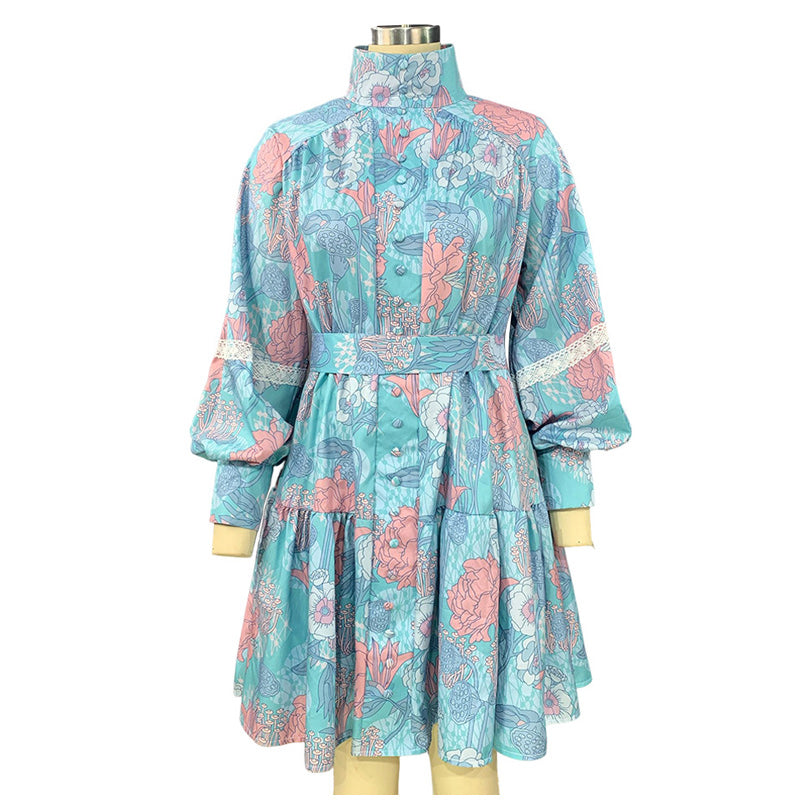 Malyna - Minivestido con estampado moderno