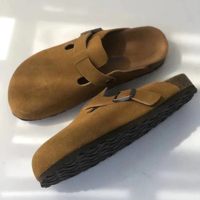 Boro - Sandalias unisex de piel, elegantes y cómodas