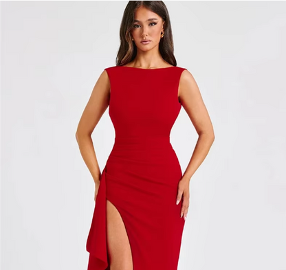 Victoria - Favorecedor vestido con abertura alta