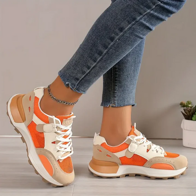 Debby - Elegantes zapatillas de mujer con diseño de bloques de color y gran comodidad de uso