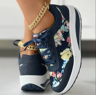 Luisa - Veraniegas zapatillas de lona con estampado floral para mujer