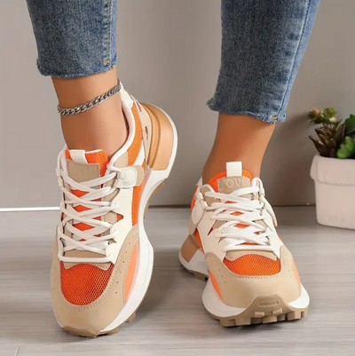 Debby - Elegantes zapatillas de mujer con diseño de bloques de color y gran comodidad de uso