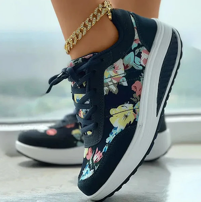 Luisa - Veraniegas zapatillas de lona con estampado floral para mujer