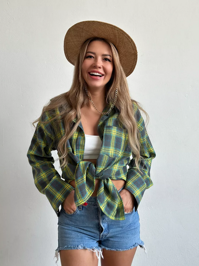 Camisa de franela Sophie mujer - A cuadros y con estilo