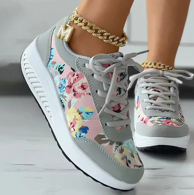Luisa - Veraniegas zapatillas de lona con estampado floral para mujer