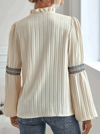 Blusa Clara señora - Elegante con mangas abullonadas