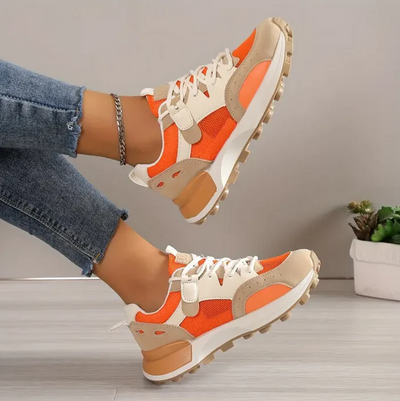 Debby - Elegantes zapatillas de mujer con diseño de bloques de color y gran comodidad de uso
