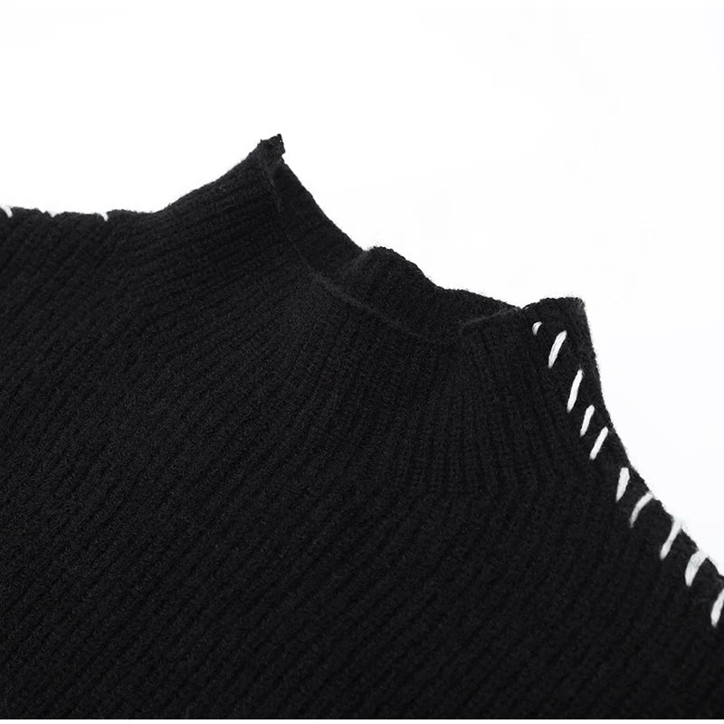 Gabrielle - Jersey de punto acanalado con detalle de cordones en el lateral