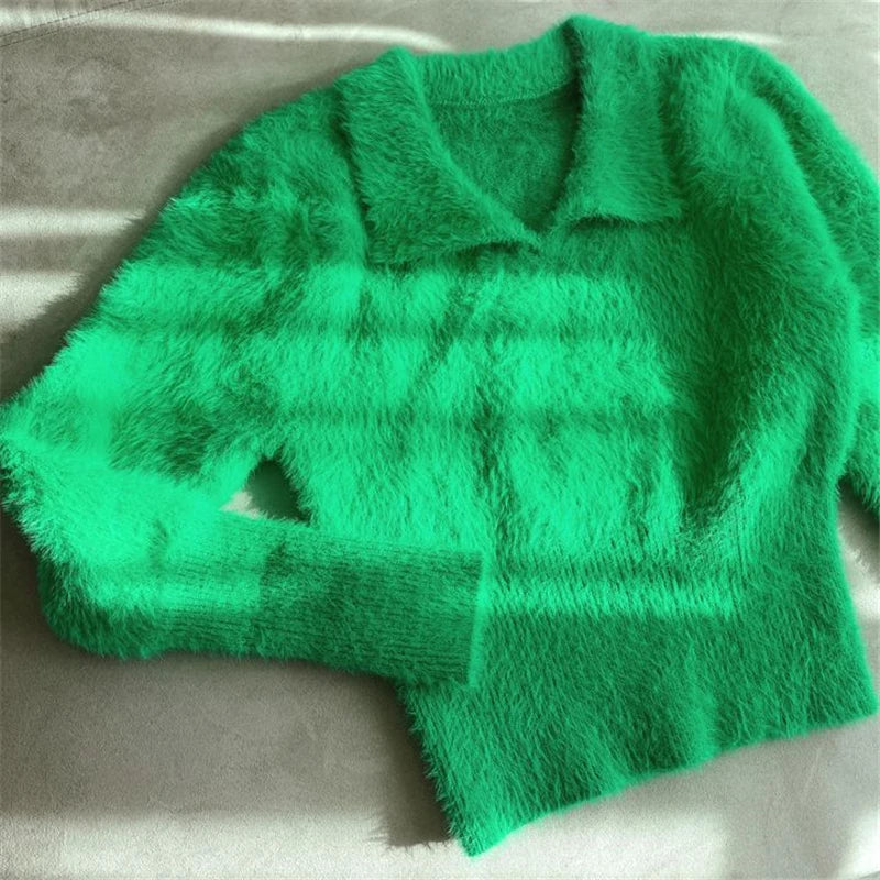 Lore - Jersey de felpa con cuello y mangas largas