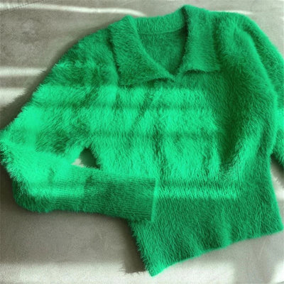 Lore - Jersey de felpa con cuello y mangas largas