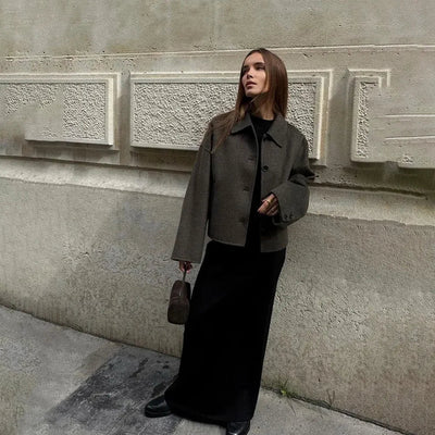 Chaqueta soft cuello alto - Irvène