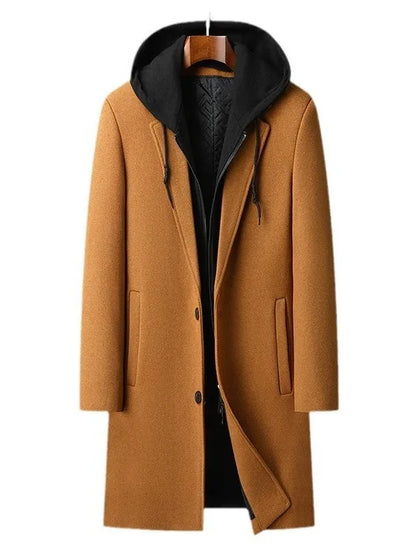 Abrigo largo con capucha desmontable para hombre - Alfred