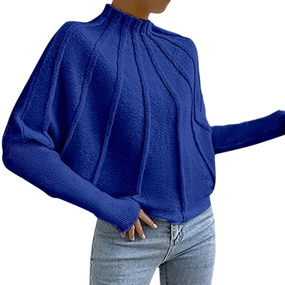 Elen - Jersey de cuello alto con elegantes pliegues