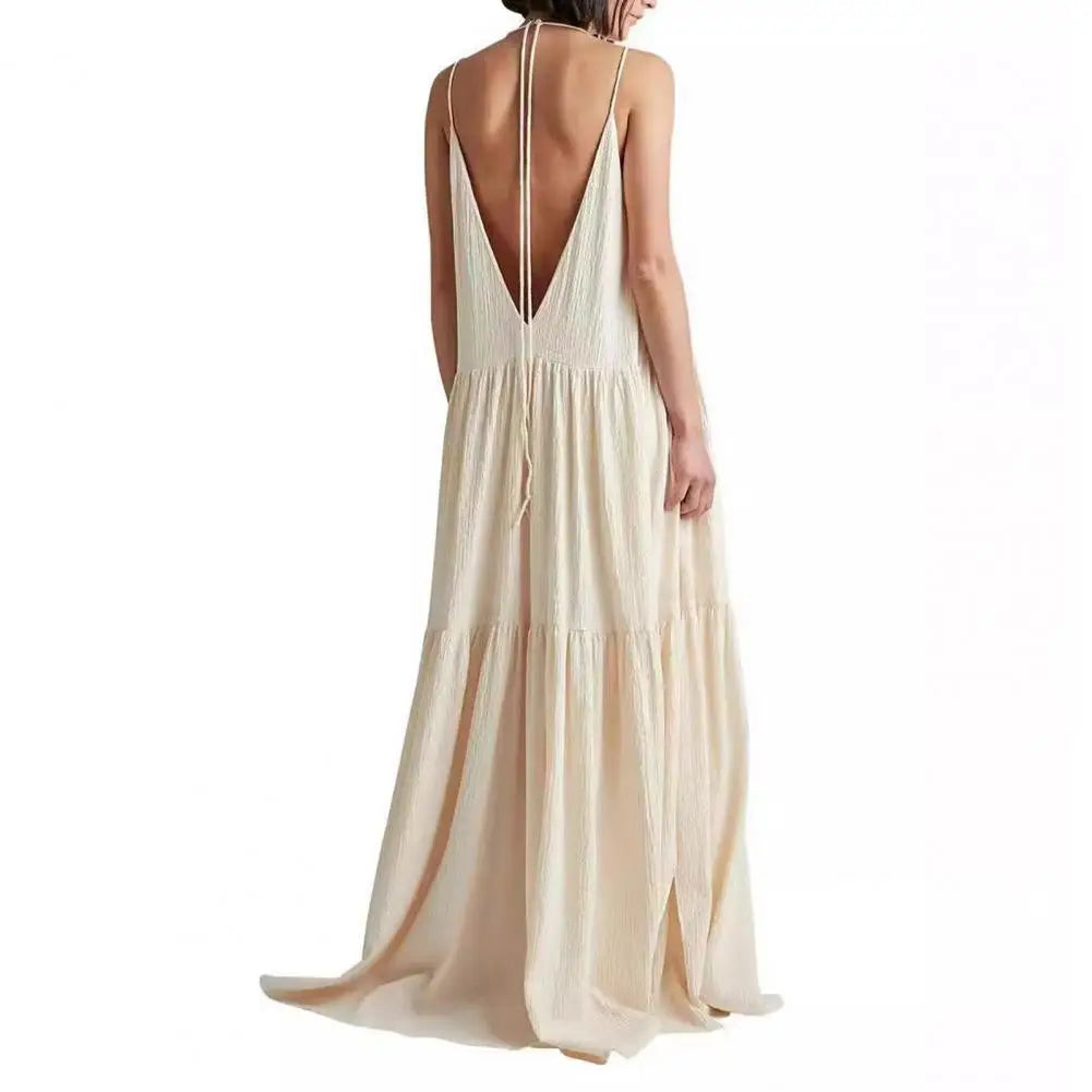 Kati - Vestido de sol bohemio de algodón