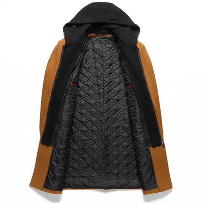 Abrigo largo con capucha desmontable para hombre - Alfred