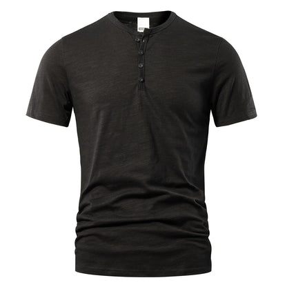 Camiseta Henley para hombre - Casual y clásica