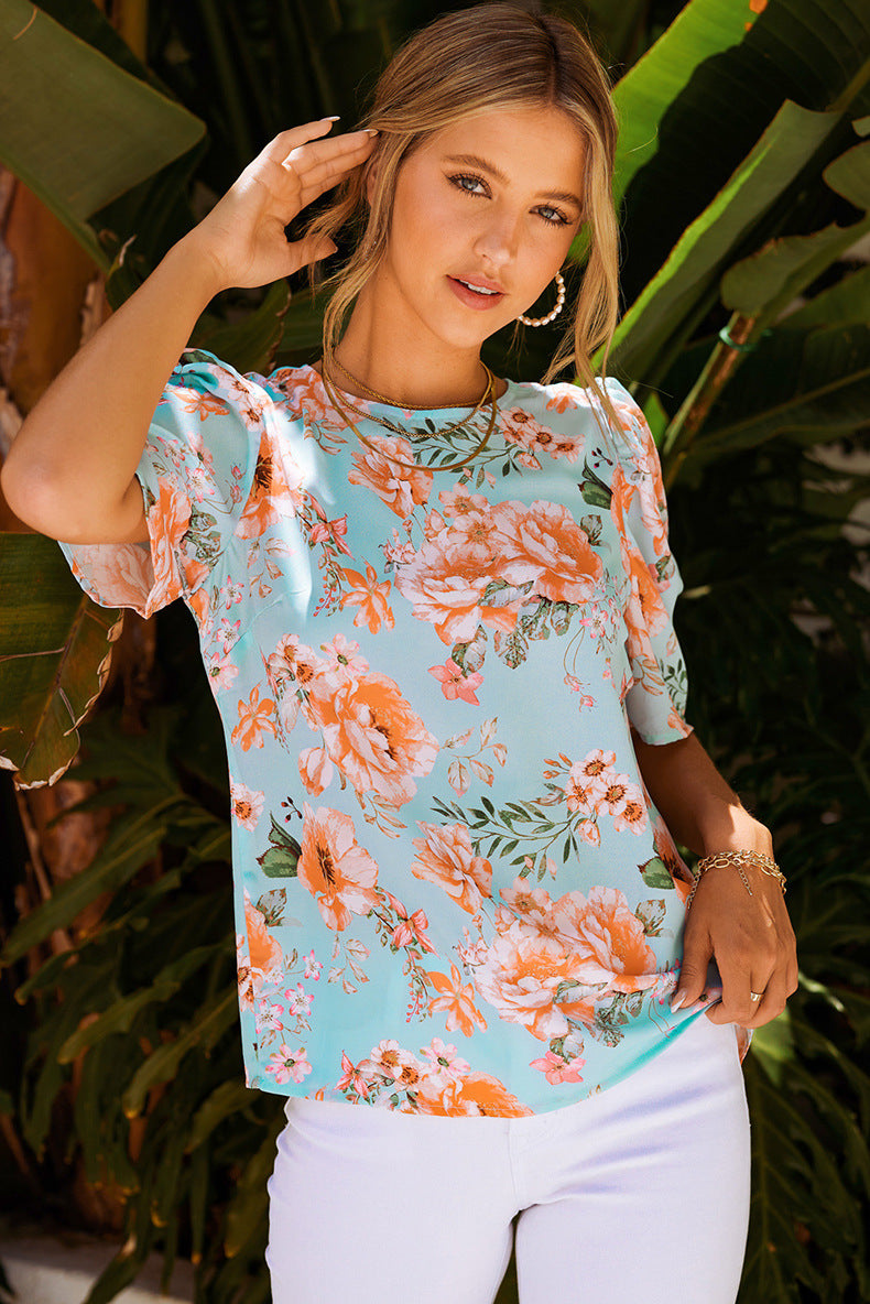 Irlanda- Blusa floral con mangas