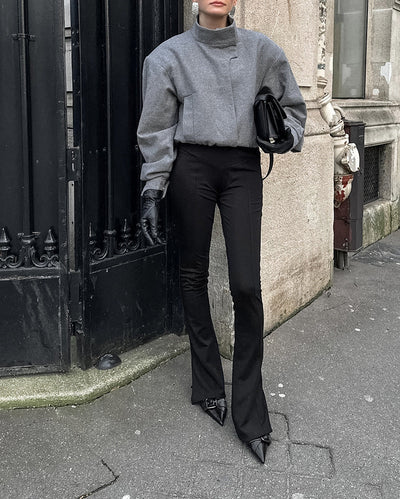 Chaqueta corta de mujer con cuello alto - Yasmin