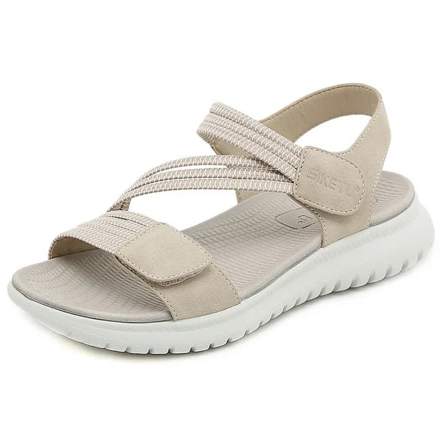 Jelissa - Sandalias de cuña con cierre de velcro ajustable