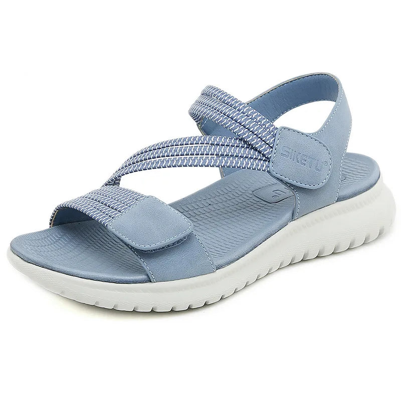 Jelissa - Sandalias de cuña con cierre de velcro ajustable