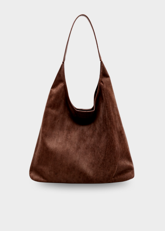 Bolso de hombro grande de ante suave - Stella