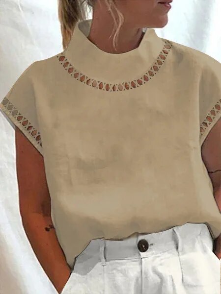 Marieky - Blusa casual vintage para mujer
