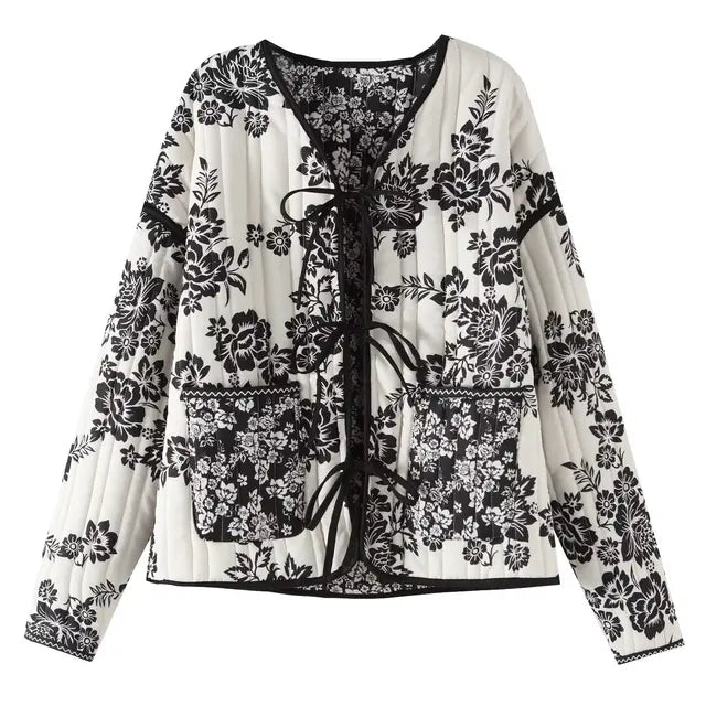 Elowen - Chaqueta vintage patchwork floral de mujer
